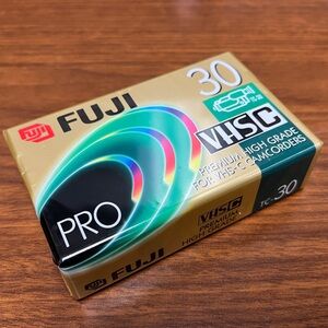 One Fujifilm VHS-C Blank Cassette. TC 30 New For Camcorder